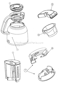 Page A Diagram and Parts List for URTX87D  Mr Coffee Coffee Maker